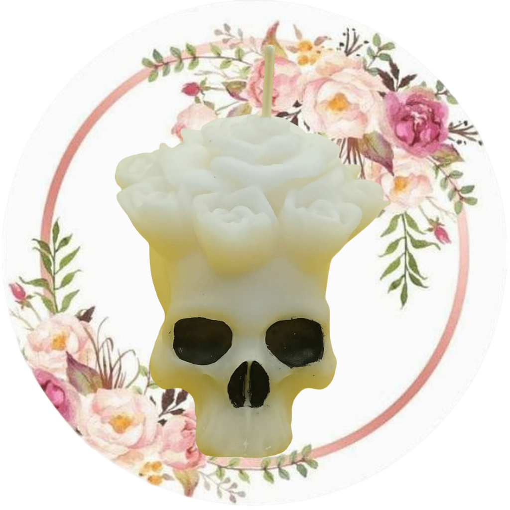 Calavera con rosas