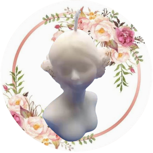 Busto con flores