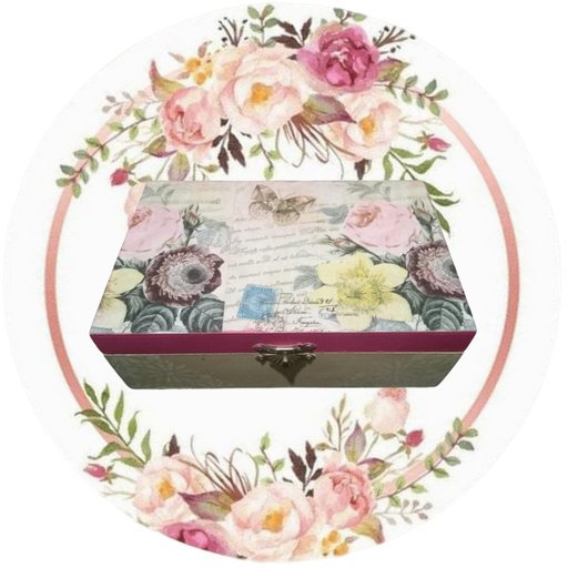 Caja de madera decorada con decoupage #2
