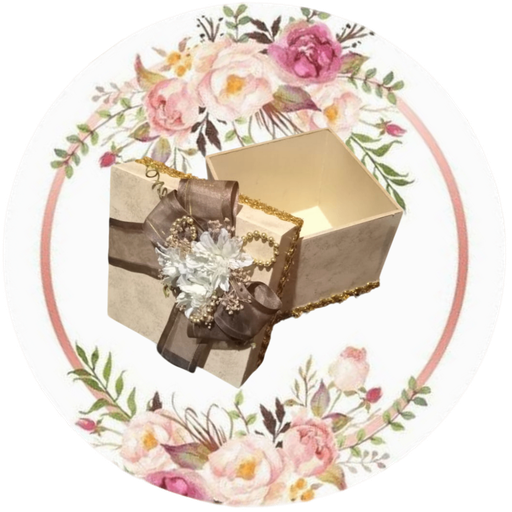 Caja decorada con flores